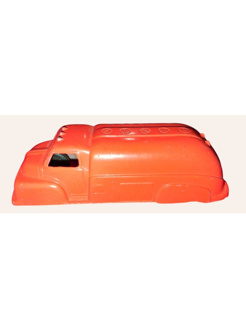 Vintage Tootsietoy Orange Metal Tanker Truck Toy 1950s Collectible